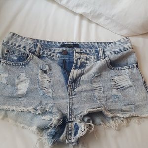 Distressed shorts
